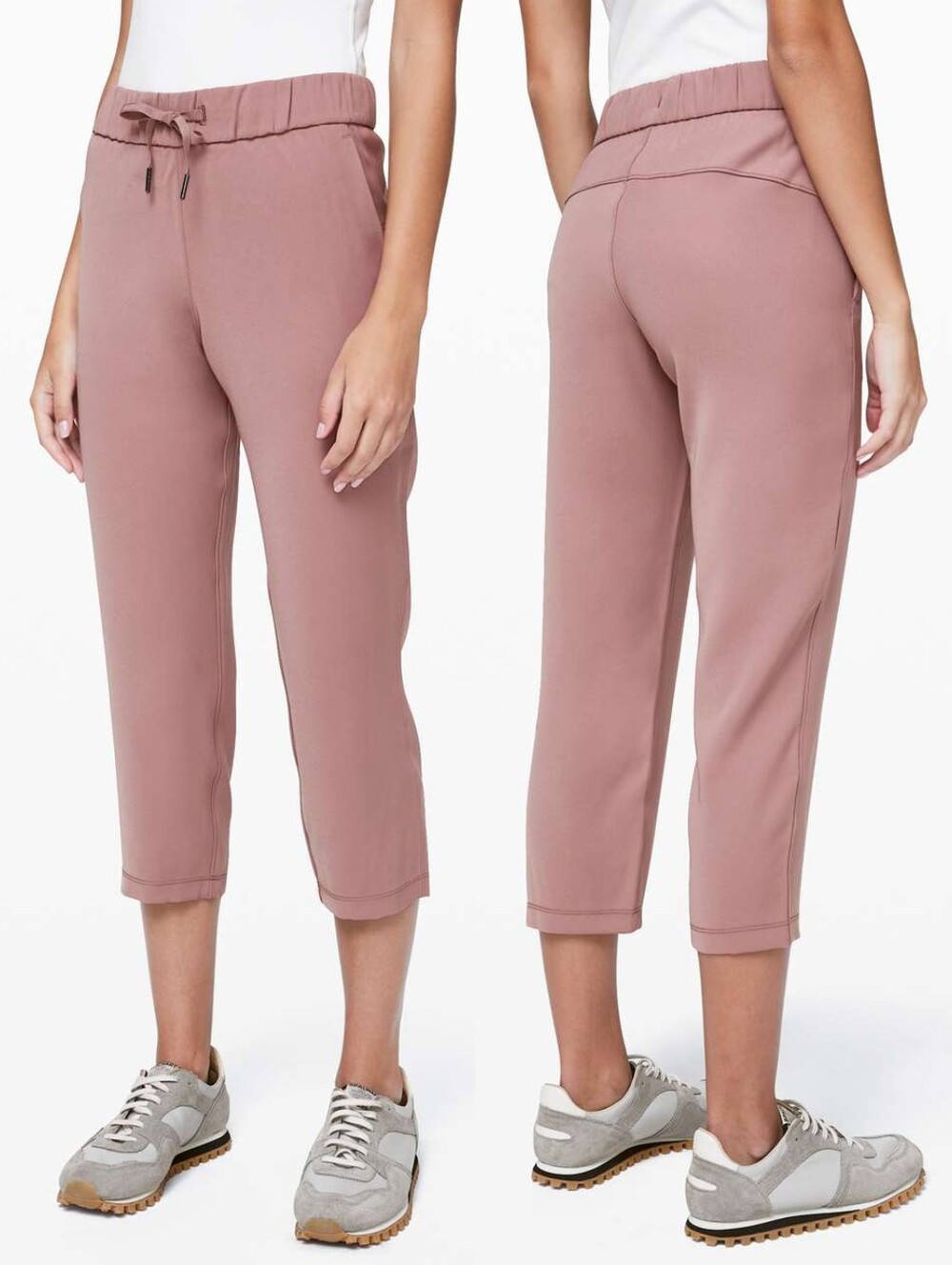 EUC Lululemon On the Fly Crop Pants Woven 23" in Red Dust